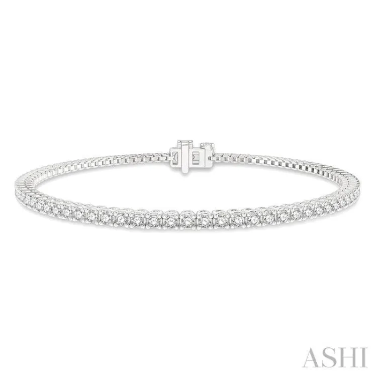 1 ctw Round Cut Diamond Tennis Bracelet in 14K White Gold