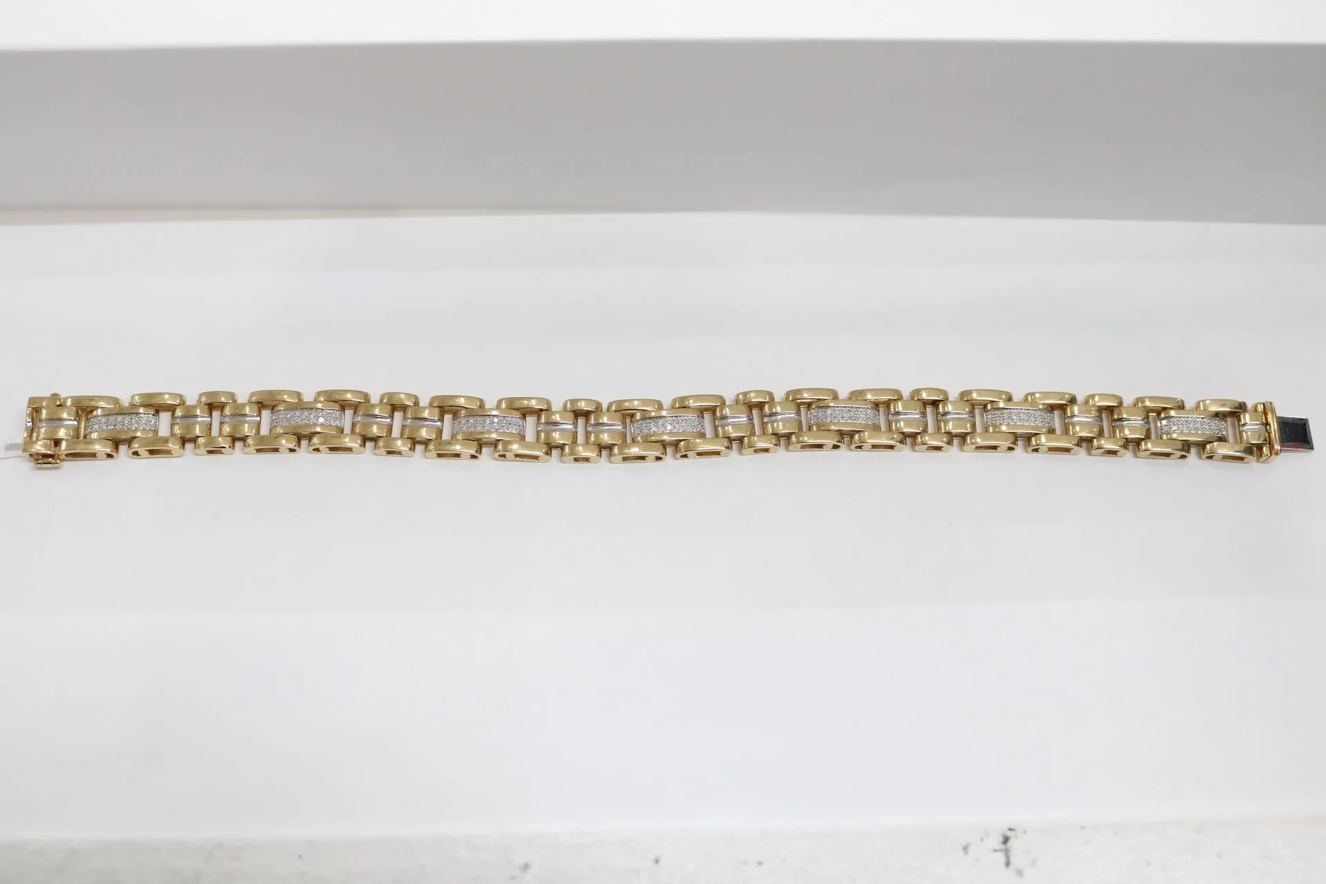 10K Two Tone Gold Diamond Rolex Bracelet (8.75 Inches) (0.63 CTW) Local Pick-Up Only