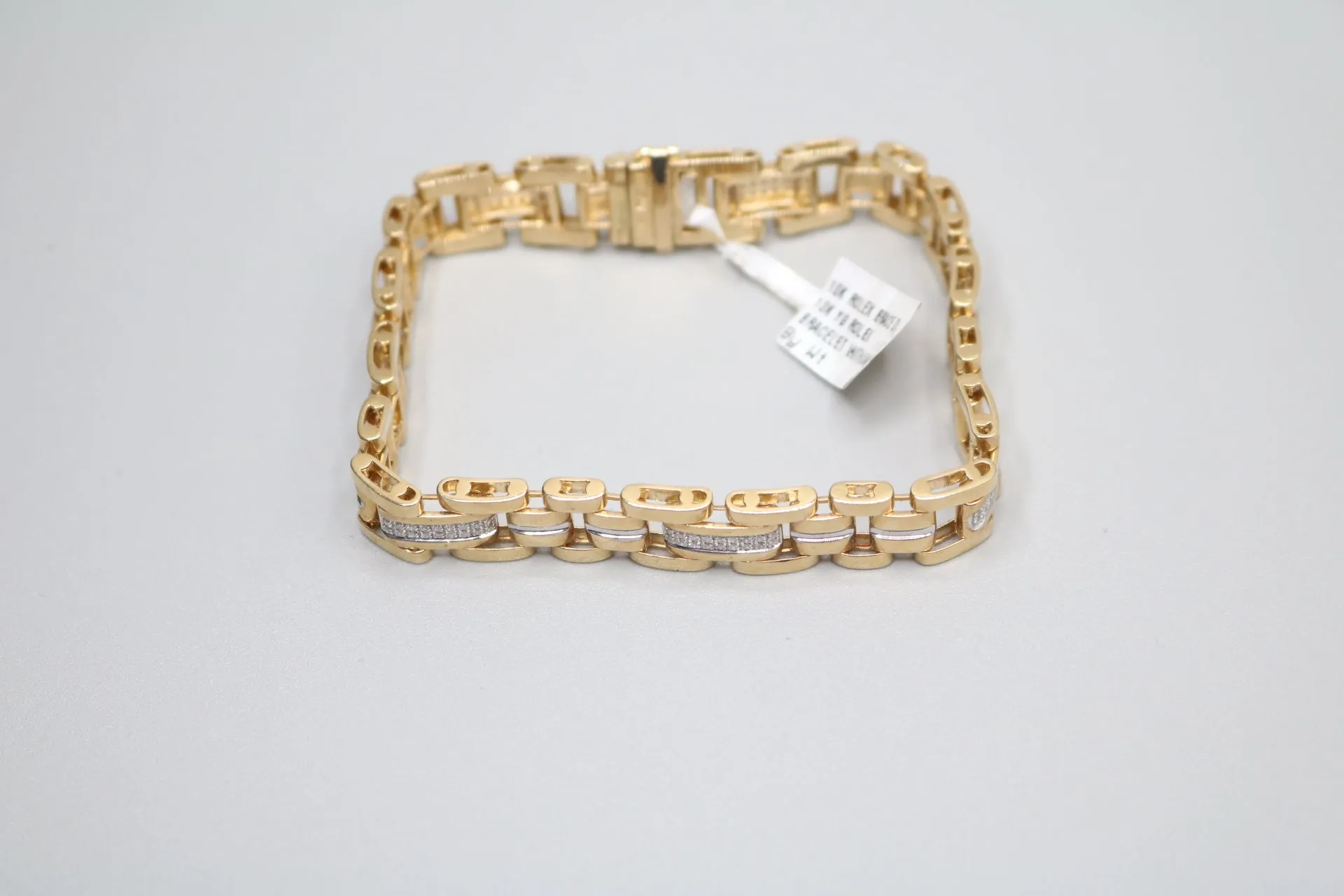 10K Two Tone Gold Diamond Rolex Bracelet (8.75 Inches) (0.63 CTW) Local Pick-Up Only