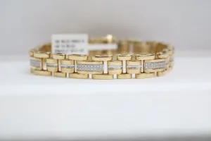 10K Two Tone Gold Diamond Rolex Bracelet (8.75 Inches) (0.63 CTW) Local Pick-Up Only