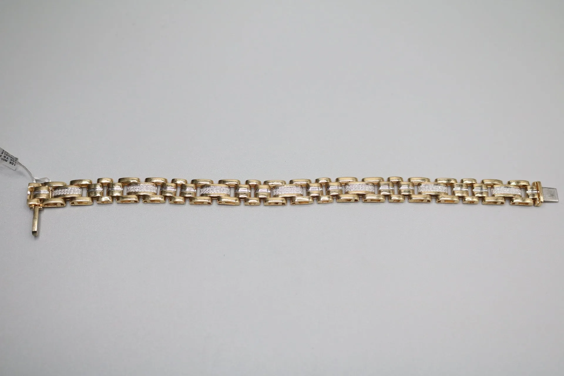 10K Two Tone Gold Diamond Rolex Bracelet (8.75 Inches) (0.63 CTW) Local Pick-Up Only