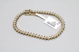 10K Yellow Gold Diamond Tennis Bracelet (1.47 CTW) (Length 4.5")