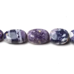 10x7-15x10mm Morado Purple Opal plain oval nugget beads 18.5 inch 33 pieces