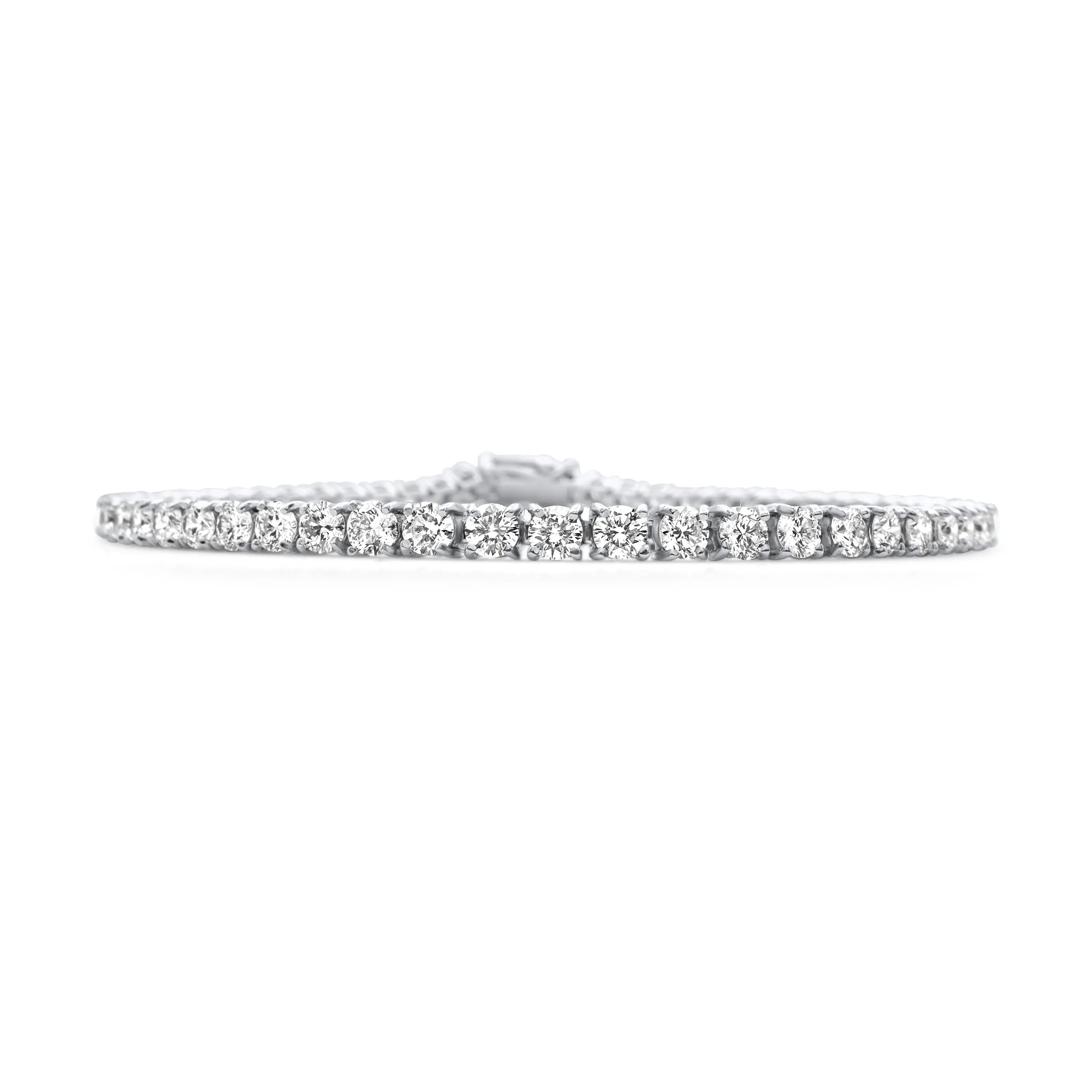 14k White Gold Diamond Tennis Bracelet 5.00 ctw