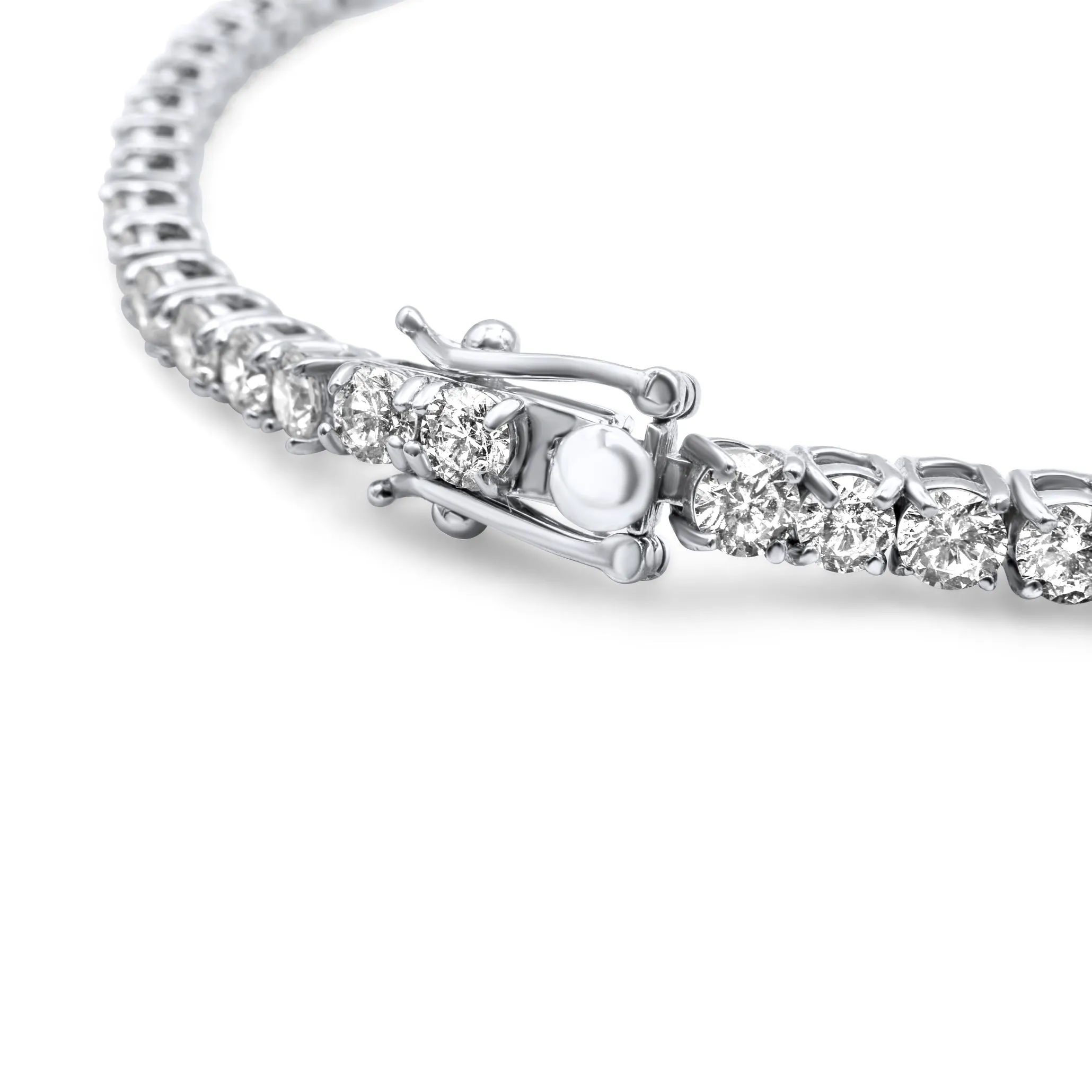 14k White Gold Diamond Tennis Bracelet 5.00 ctw