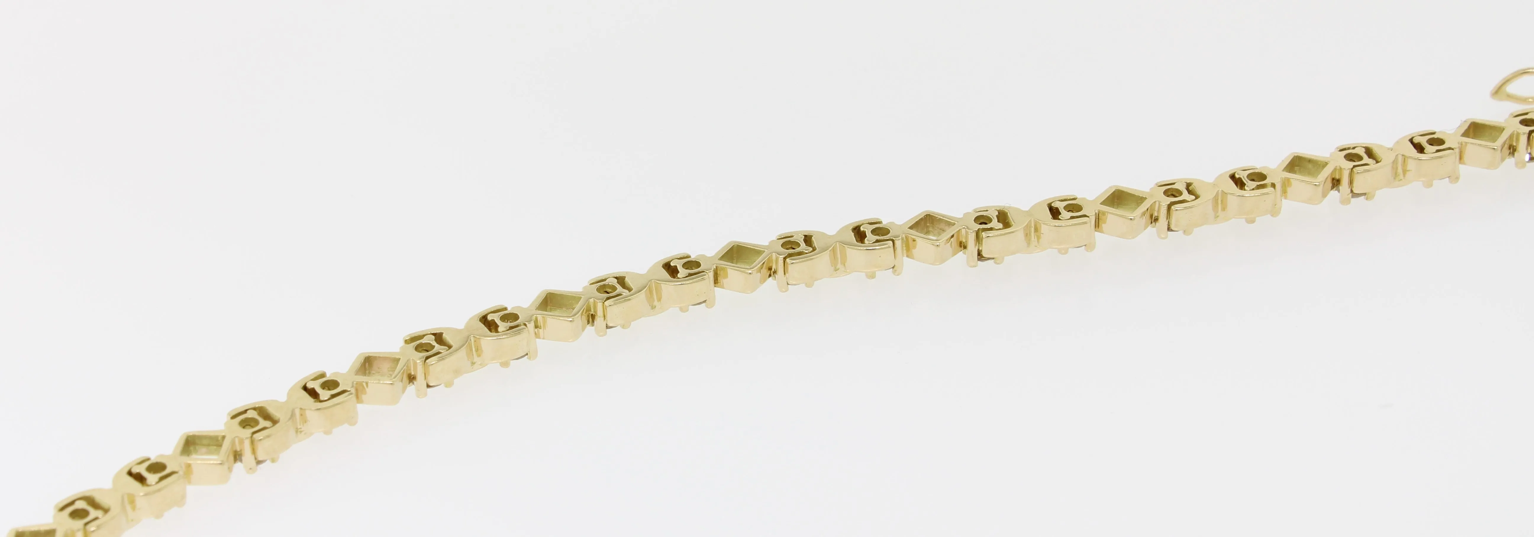 14K Yellow Gold 7.25" Diamond Tennis-Style Bracelet 1CTW TLB (Estate Jewelry)