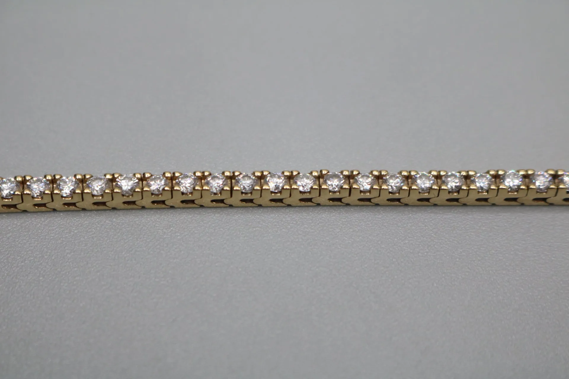 14K Yellow Gold Diamond Tennis Bracelet (3.75 CTW) (Local Pick-up only) (Clearance)