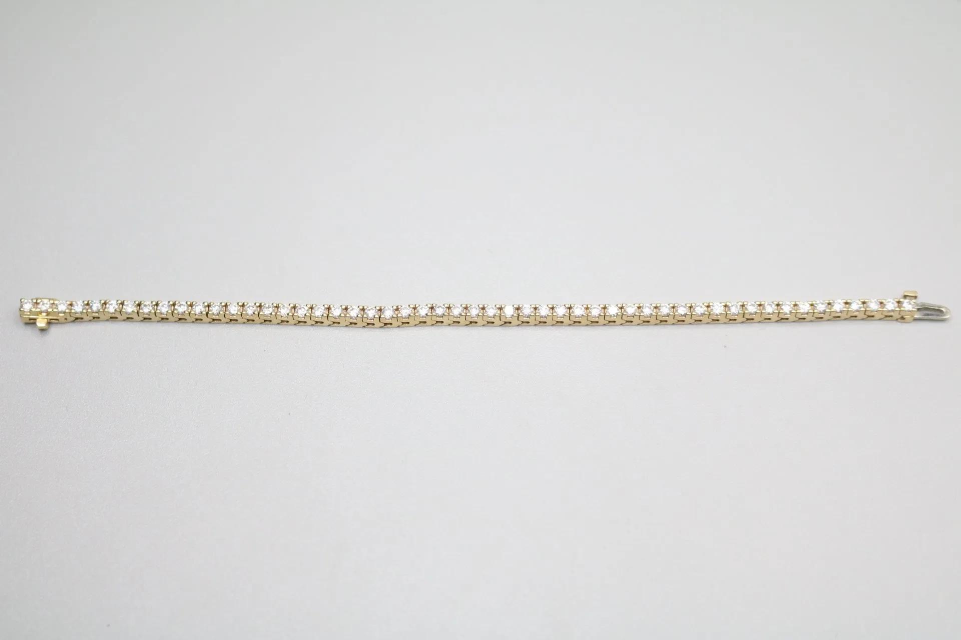 14K Yellow Gold Diamond Tennis Bracelet (3.75 CTW) (Local Pick-up only) (Clearance)