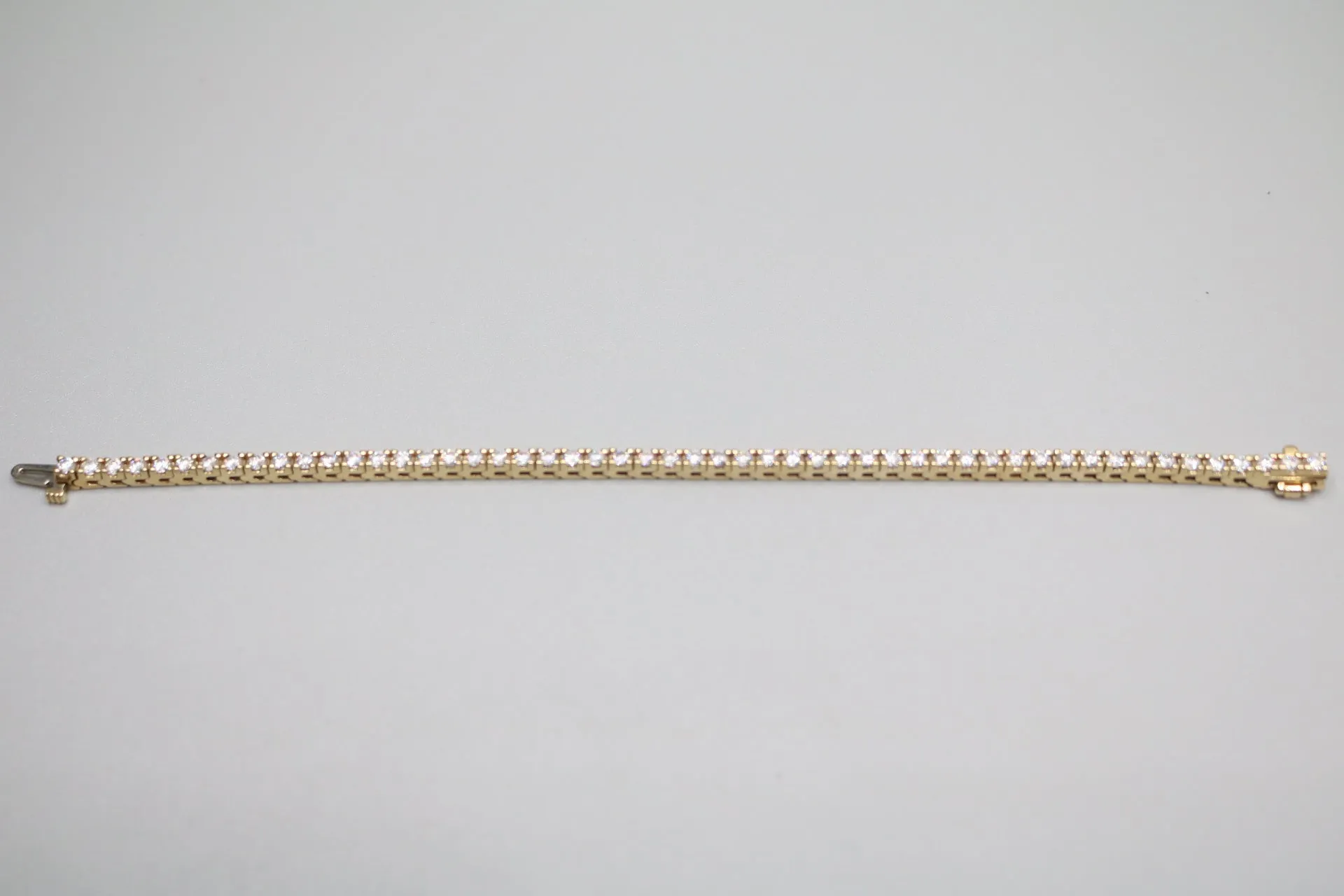 14K Yellow Gold Diamond Tennis Bracelet (3.75 CTW) (Local Pick-up only) (Clearance)