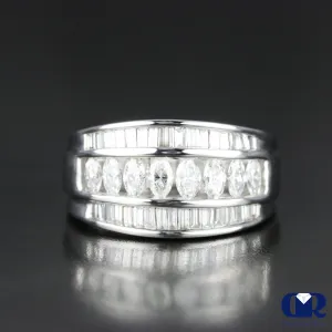 1.52 Carat Diamond Cocktail Ring In 14K White Gold