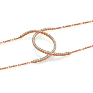 18k Gold Connected Curve Diamond Bracelet