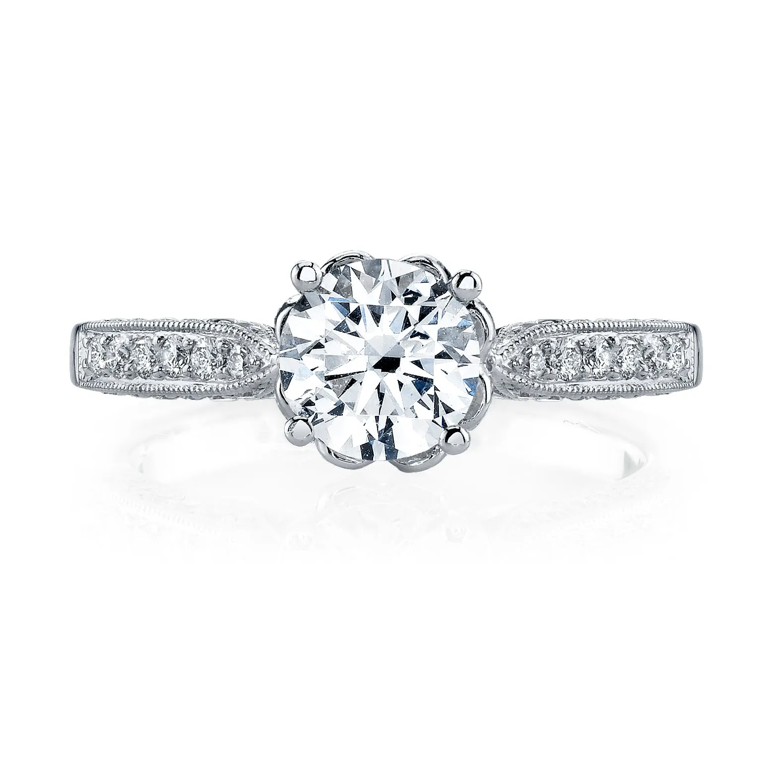 18K White Gold Diamond Engagement Ring