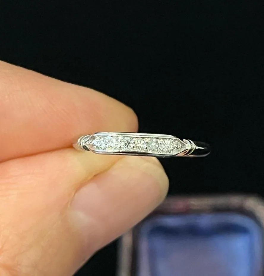 1930s Platinum Diamond Wedding Band