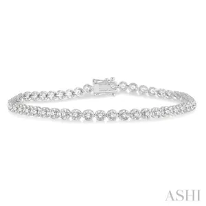 2 Ctw Round Cut Diamond Illusion Bracelet in 10K White Gold