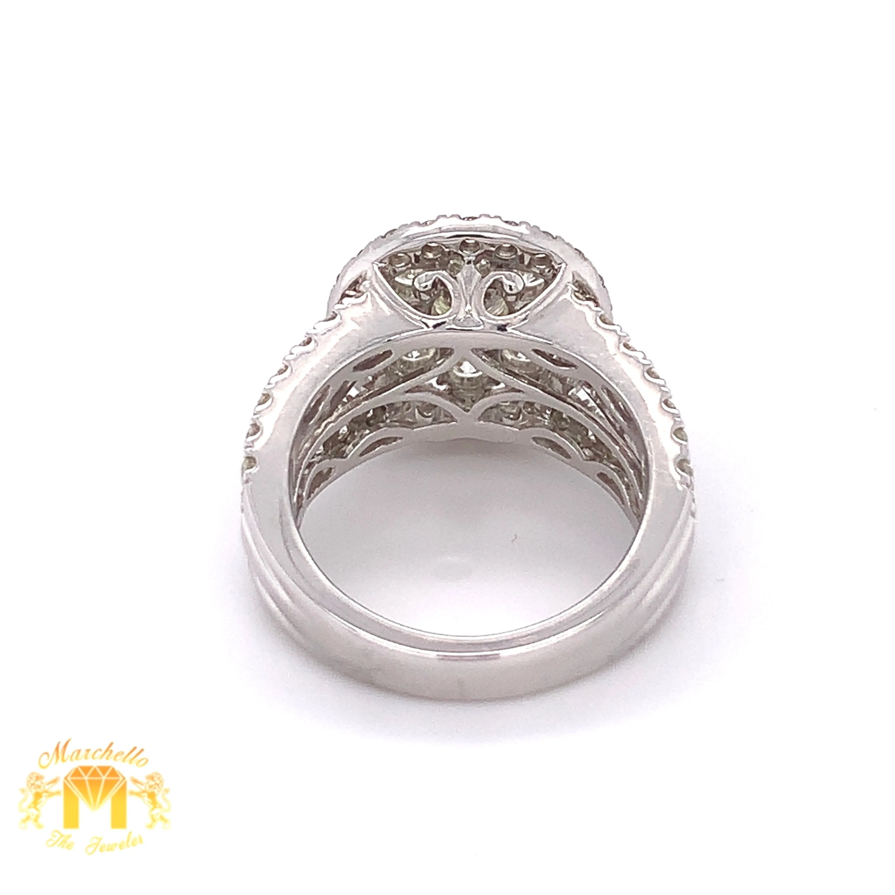 3ct Diamond and White Gold Ladies' Ring (flower top)