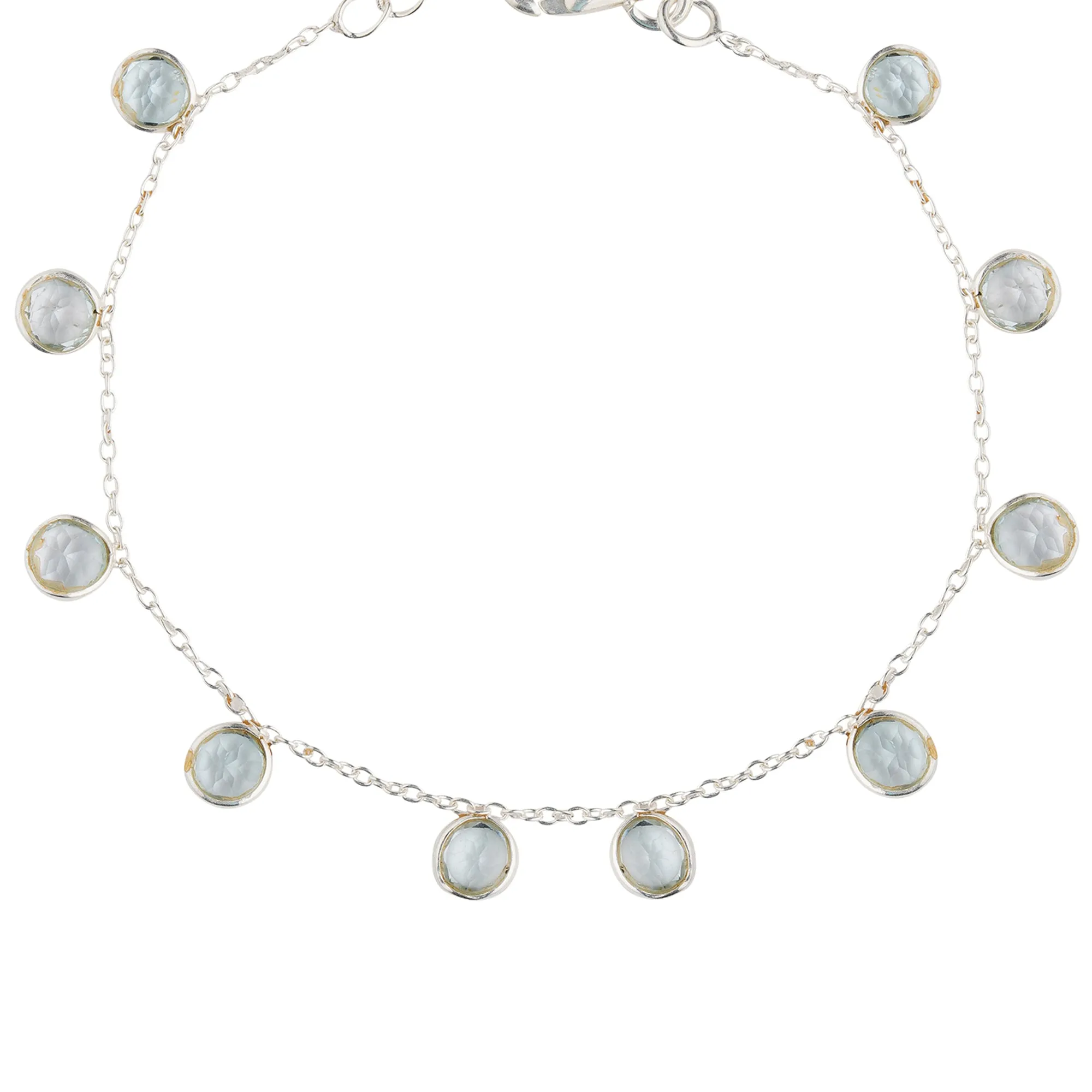 925 Sterling Silver Bracelet - Aquamarine Stone