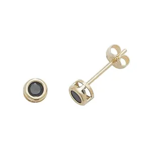 9ct  Yellow  Gold  Sapphire  Stud  Earrings  ES425BS