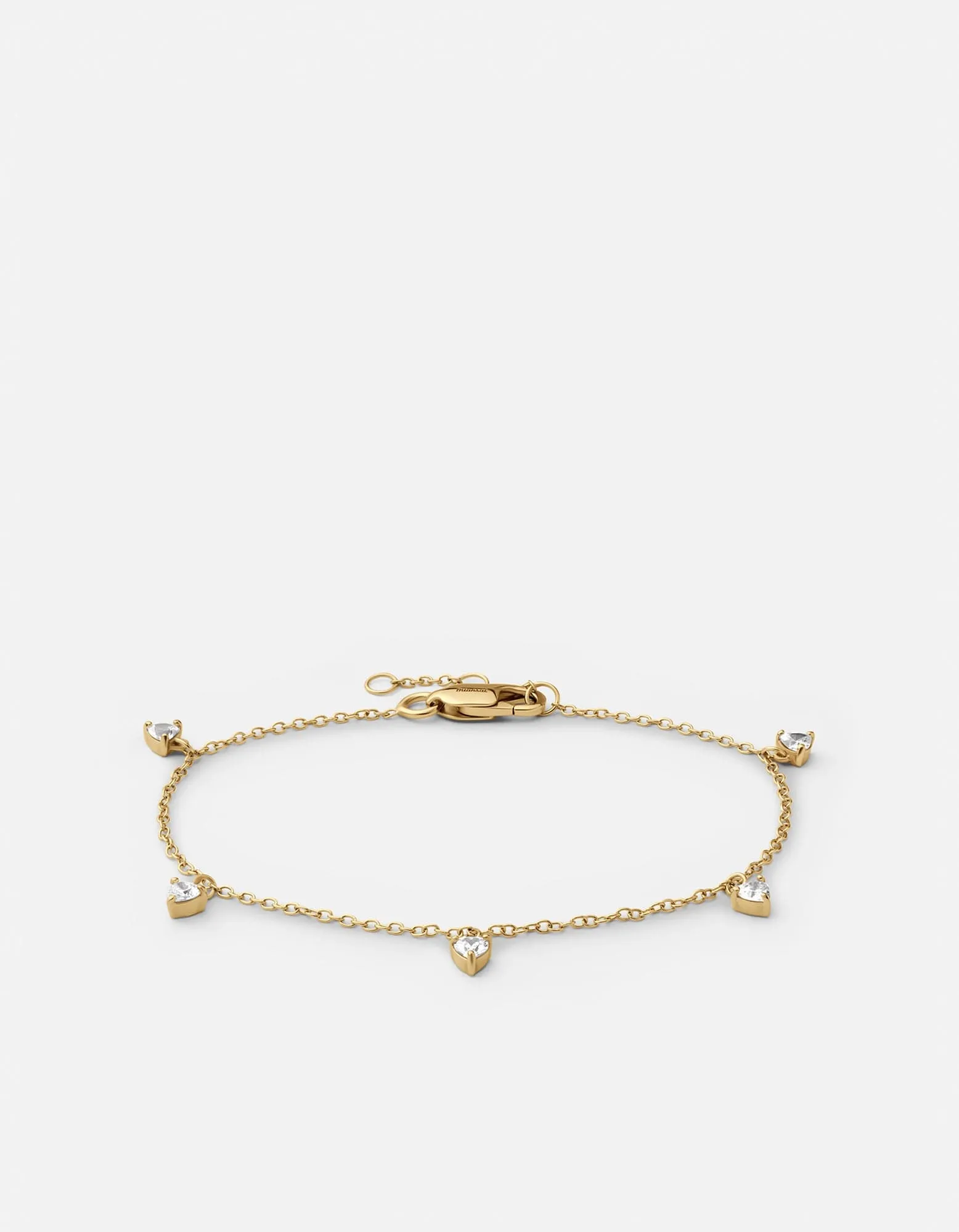 Adora Heart Bracelet, Gold Vermeil/Sapphire