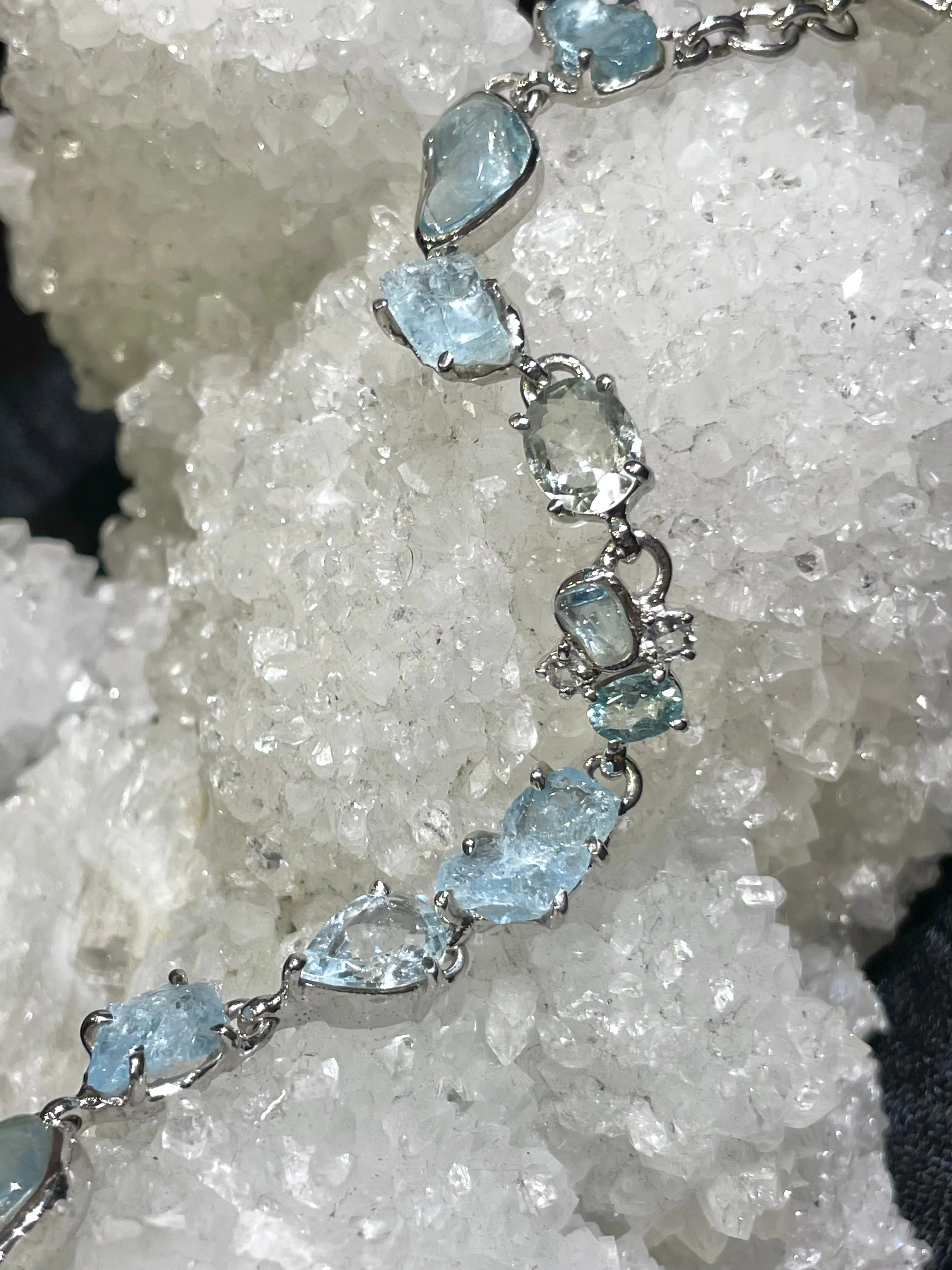 Aquamarine and Blue Topaz Bracelet