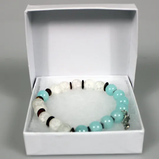 Aquamarine Bead Bracelet