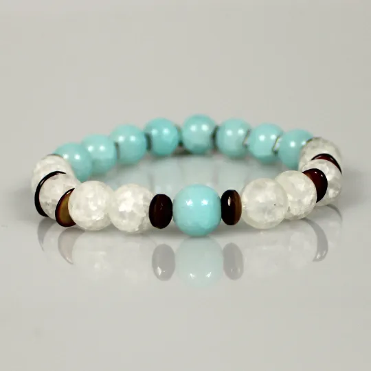 Aquamarine Bead Bracelet