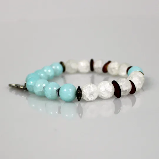 Aquamarine Bead Bracelet