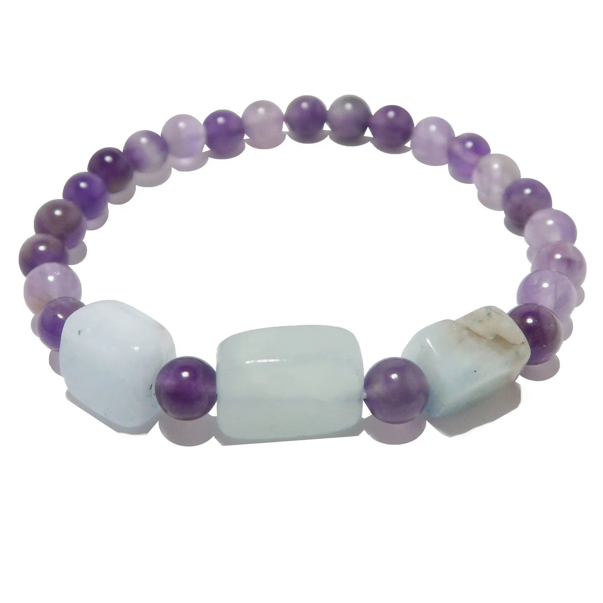 Aquamarine Bracelet Amethyst Serenity Purple Blue