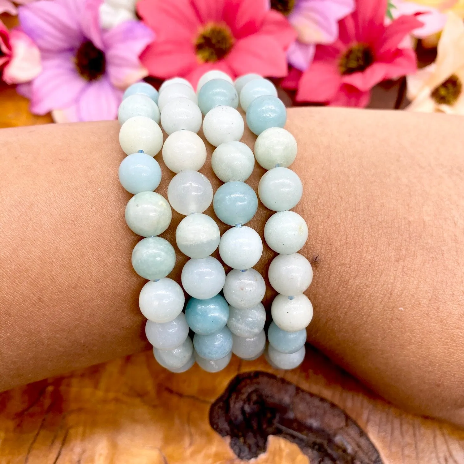 Aquamarine Bracelet, Crystal for Cleansing and Meditation