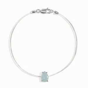 Aquamarine Bracelet Floating Sway - March Birthstone