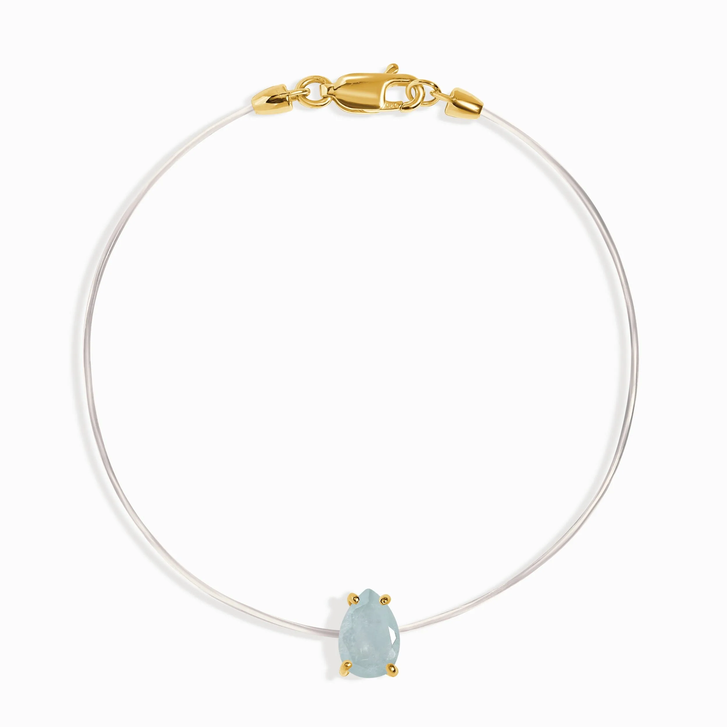 Aquamarine Bracelet Floating Sway - March Birthstone