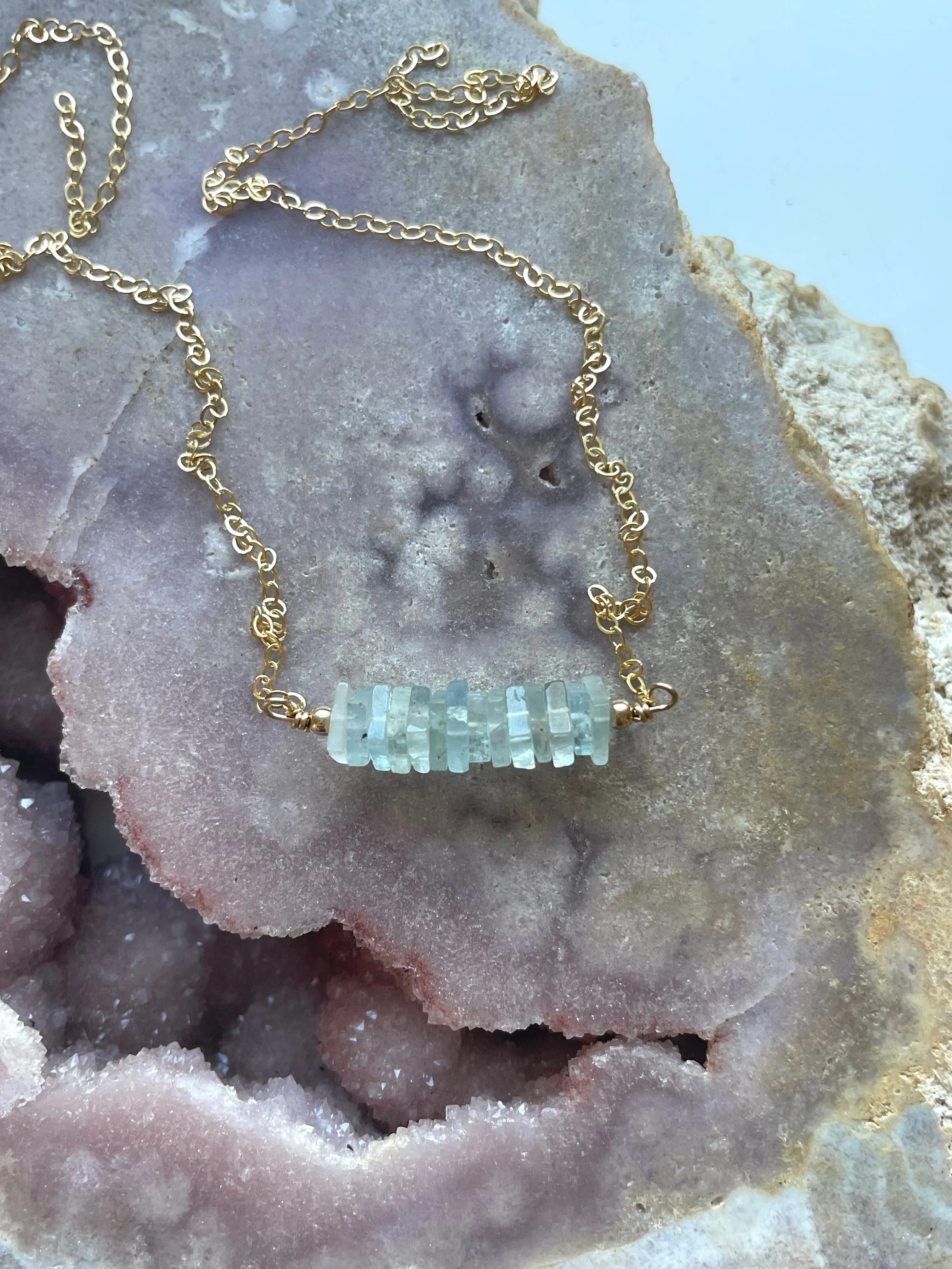 Aquamarine Gemstone Necklace