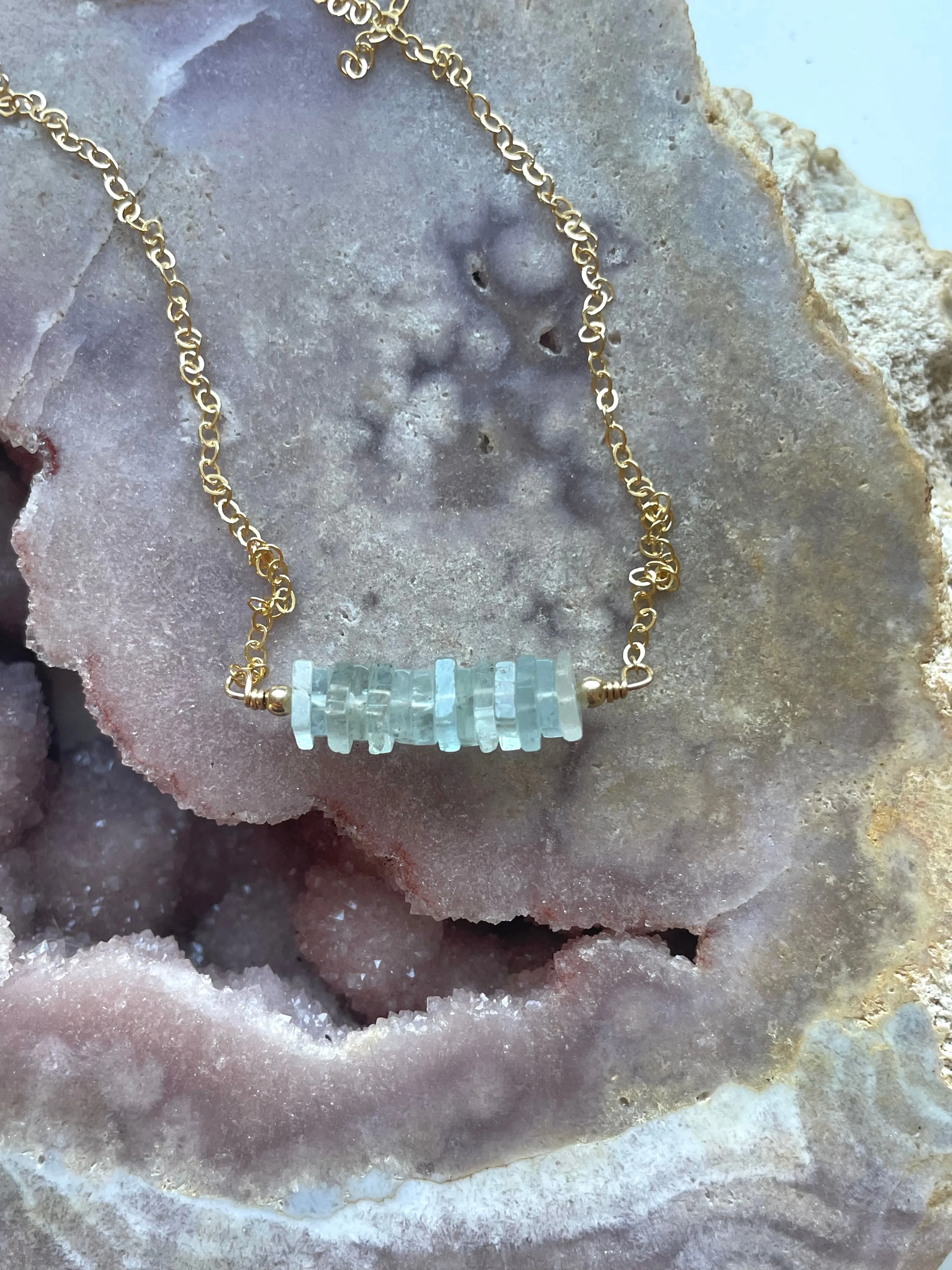 Aquamarine Gemstone Necklace