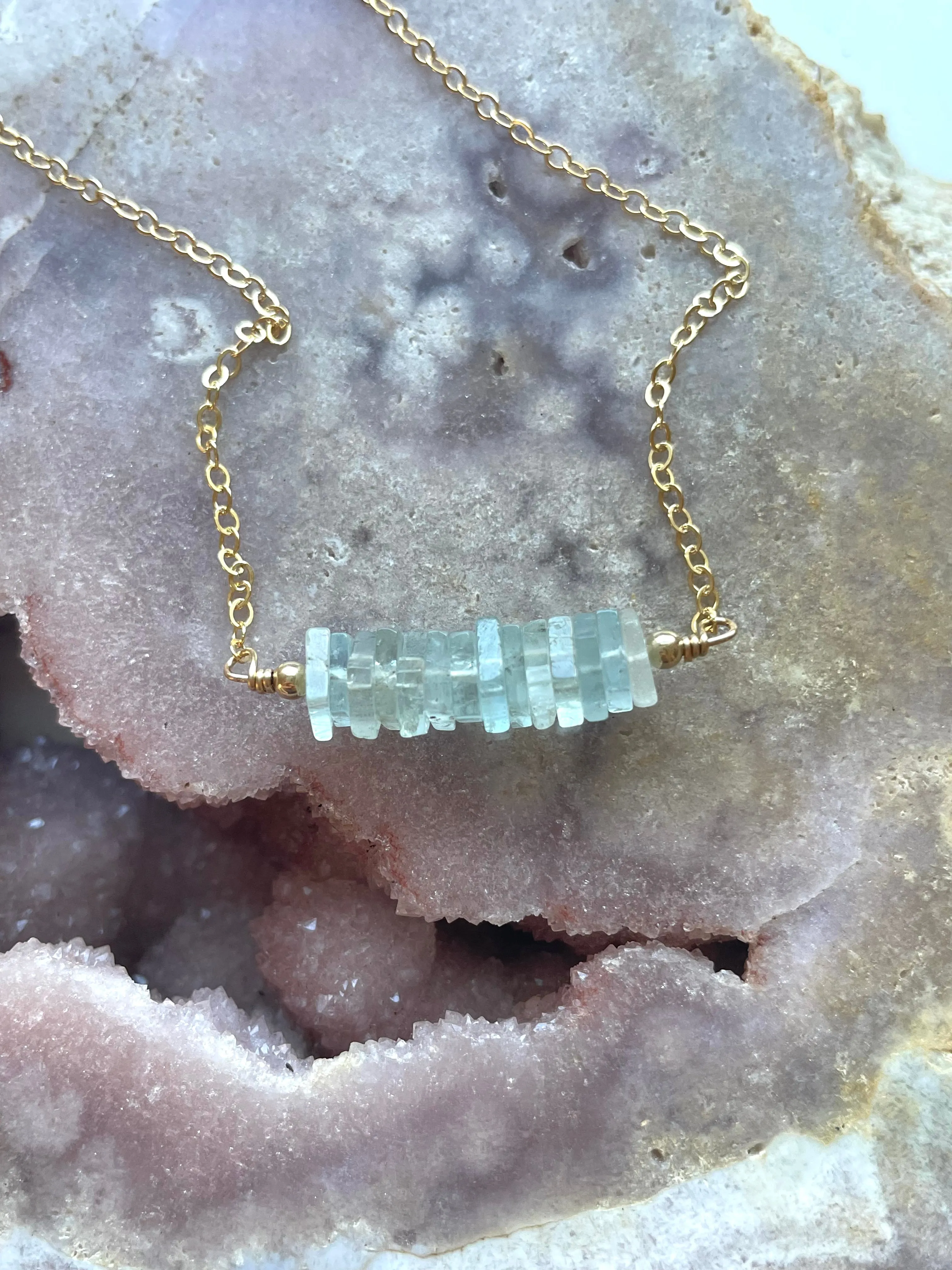 Aquamarine Gemstone Necklace