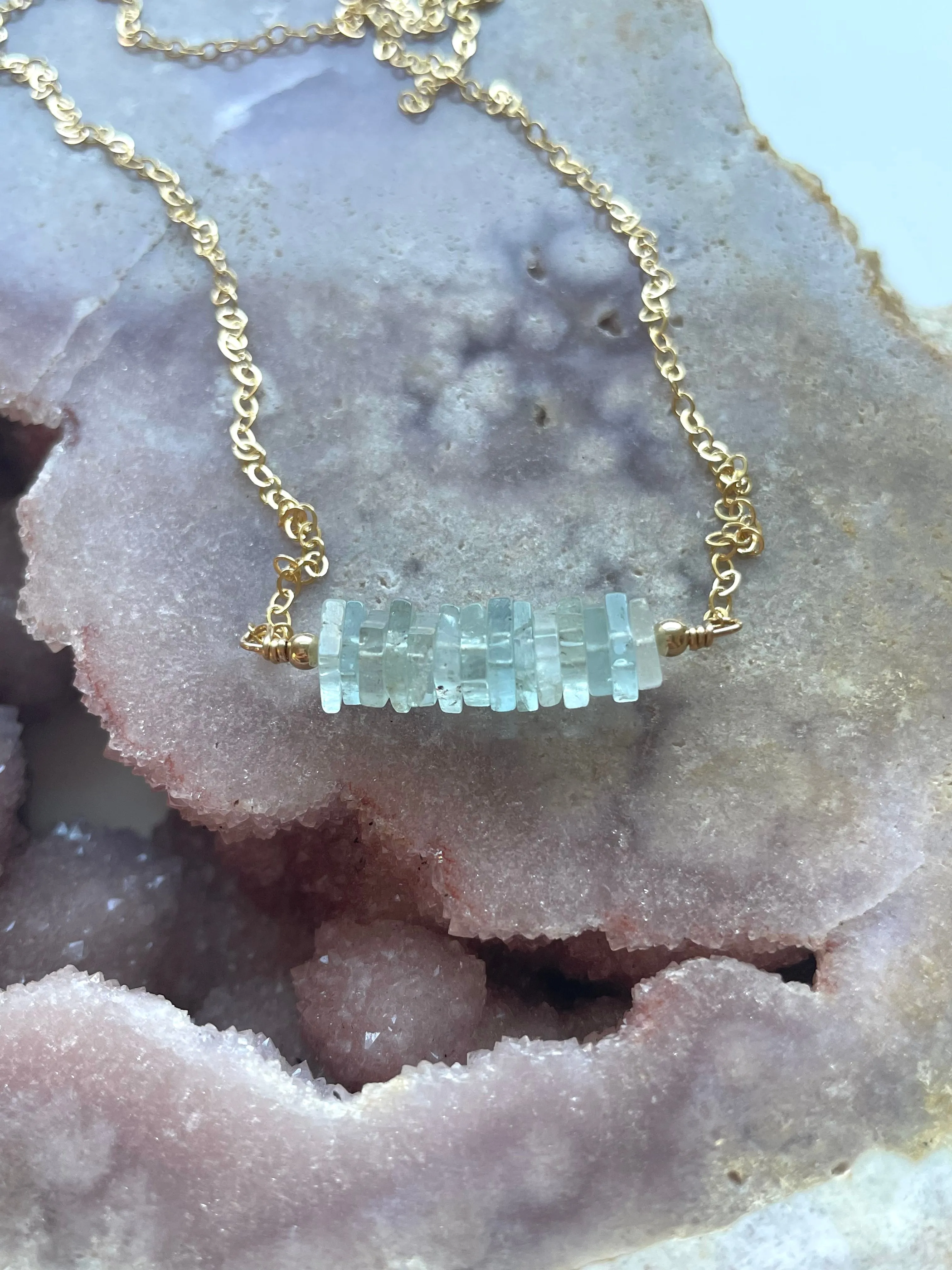 Aquamarine Gemstone Necklace