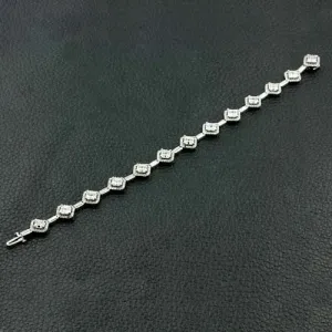 Asscher cut Diamond Bracelet