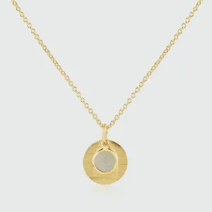 Bali 9ct Gold Moonstone June Birthstone Necklace