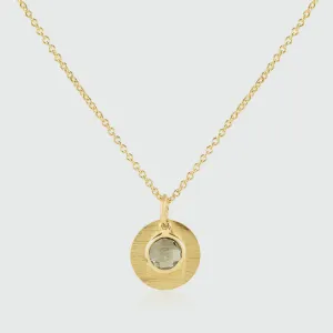 Bali 9ct Gold White Topaz April Birthstone Necklace