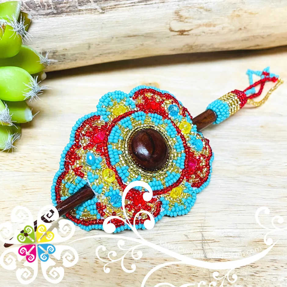 Beaded Hair Brooch