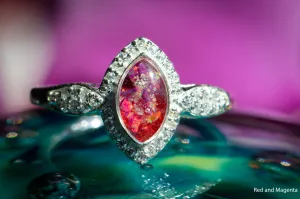 Bedazzled Marquee Cremation Ring