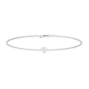 Bezel Set Diamond Chain Bracelet