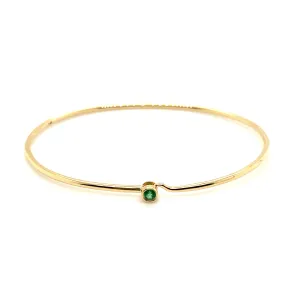 Bezel Set Gemstone Bangle