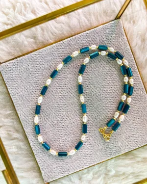 Blue Shell Pearl Necklace