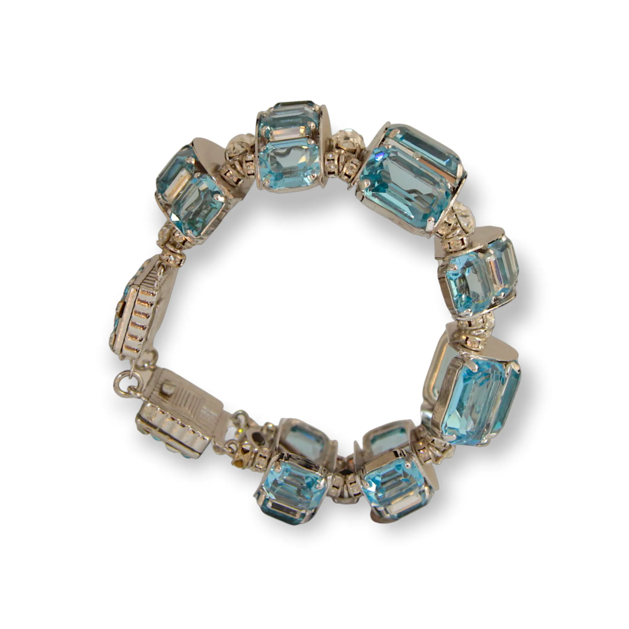 BRACELET AQUAMARINE CRYSTALS