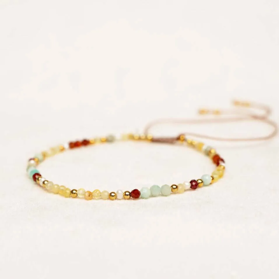 Bracelet Yellow Opal Mix Gem Gold Plated