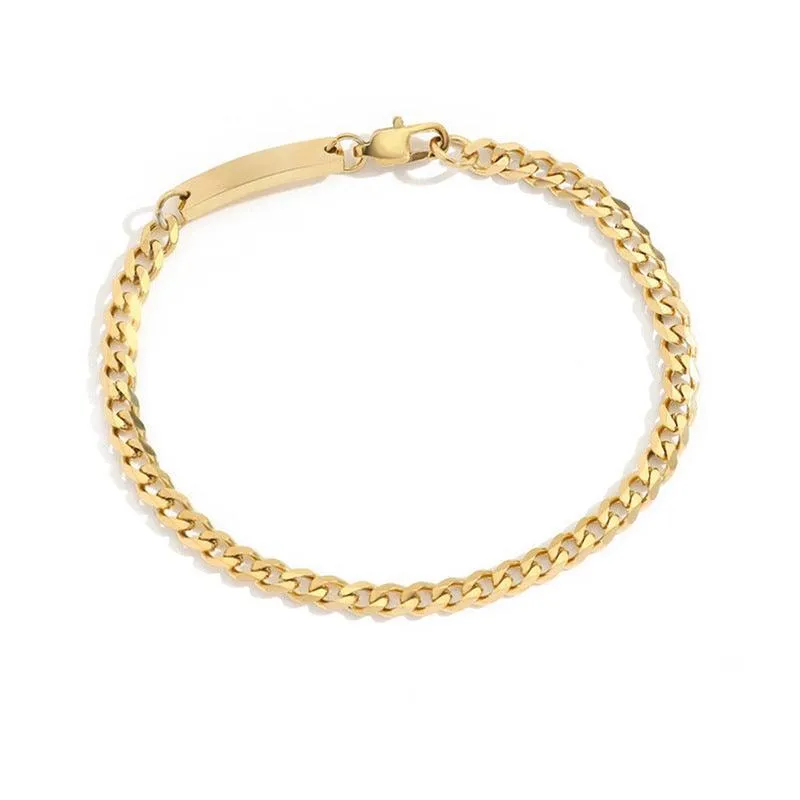 Buddhisttemple Elegant Stainless Steel Gold-Plated Bracelet