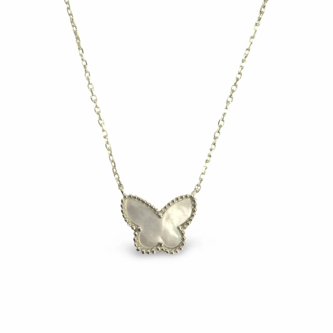 Butterfly Mother of Pearl Necklace