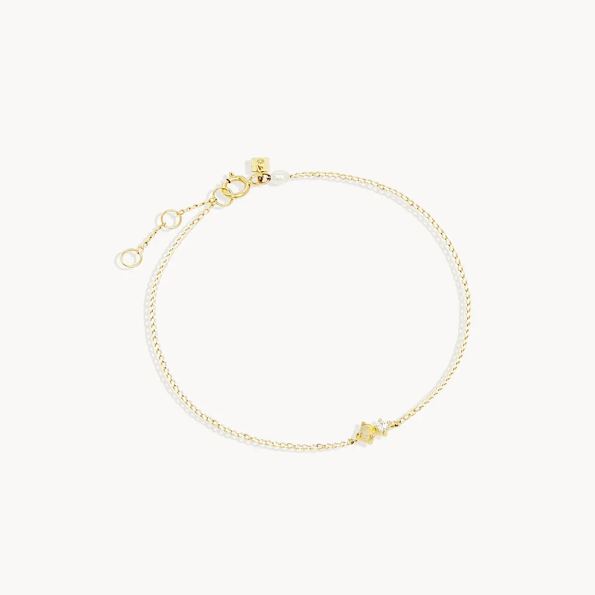 By Charlotte 14k Gold October Opal Birthstone Bracelet