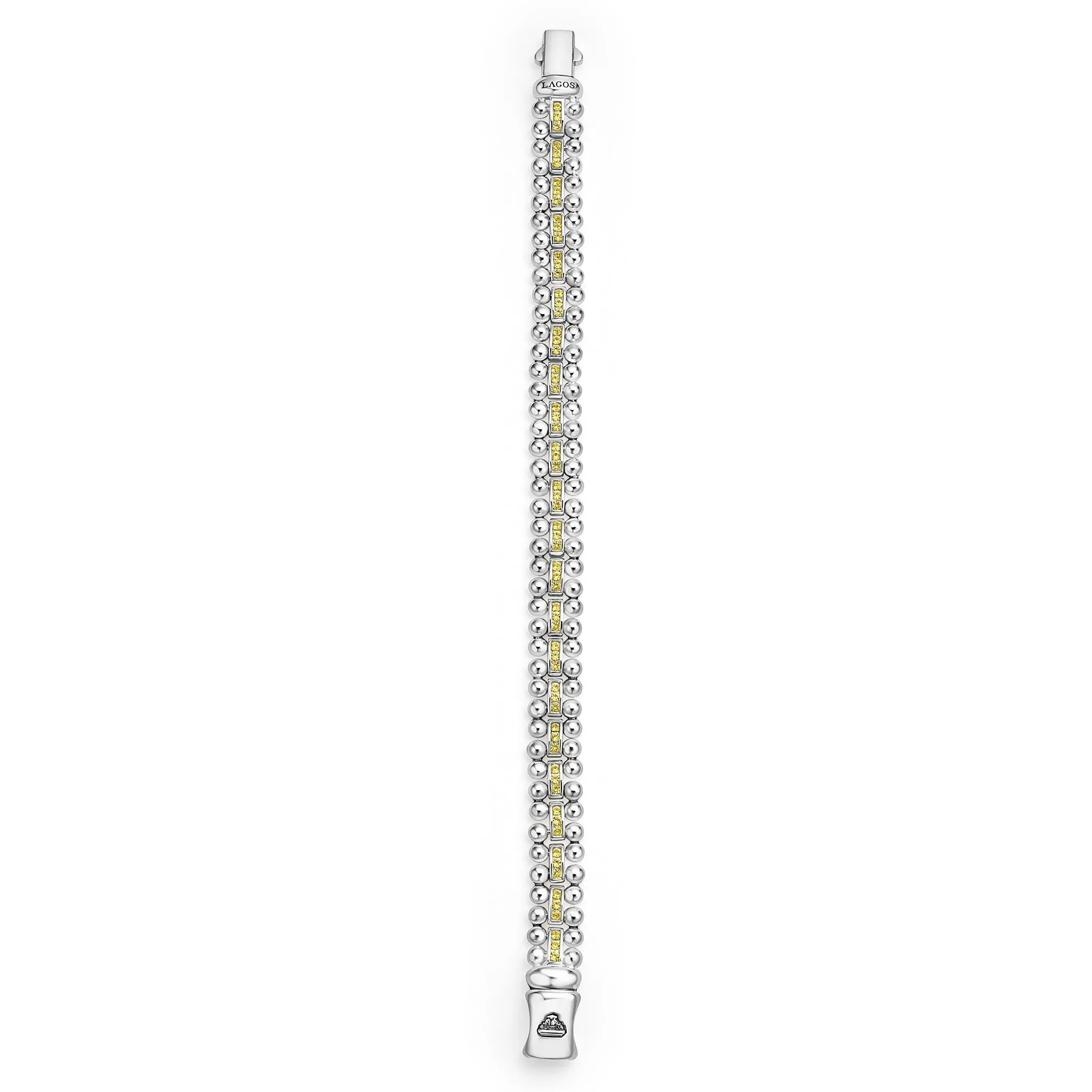 Caviar Spark Yellow Sapphire Link Bracelet