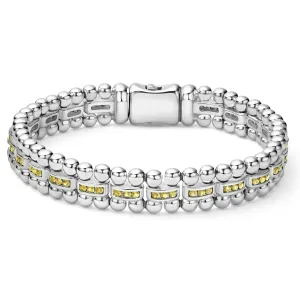 Caviar Spark Yellow Sapphire Link Bracelet