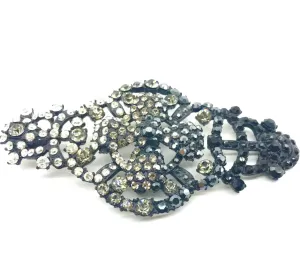 Christian Lacroix Brooch/Pendant with Clear and Black Crystals